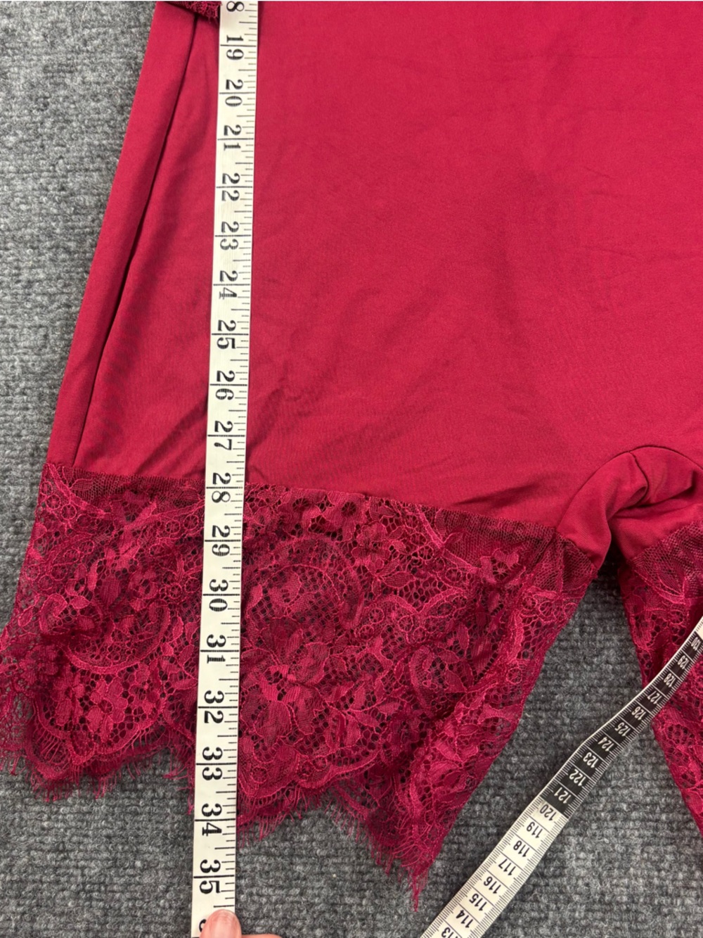 Red Long Sleeve Mesh Corset Bodice Romper Lingerie Lace size: Medium - Picture 5 of 7